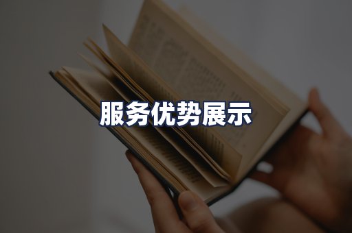 服务优势展示